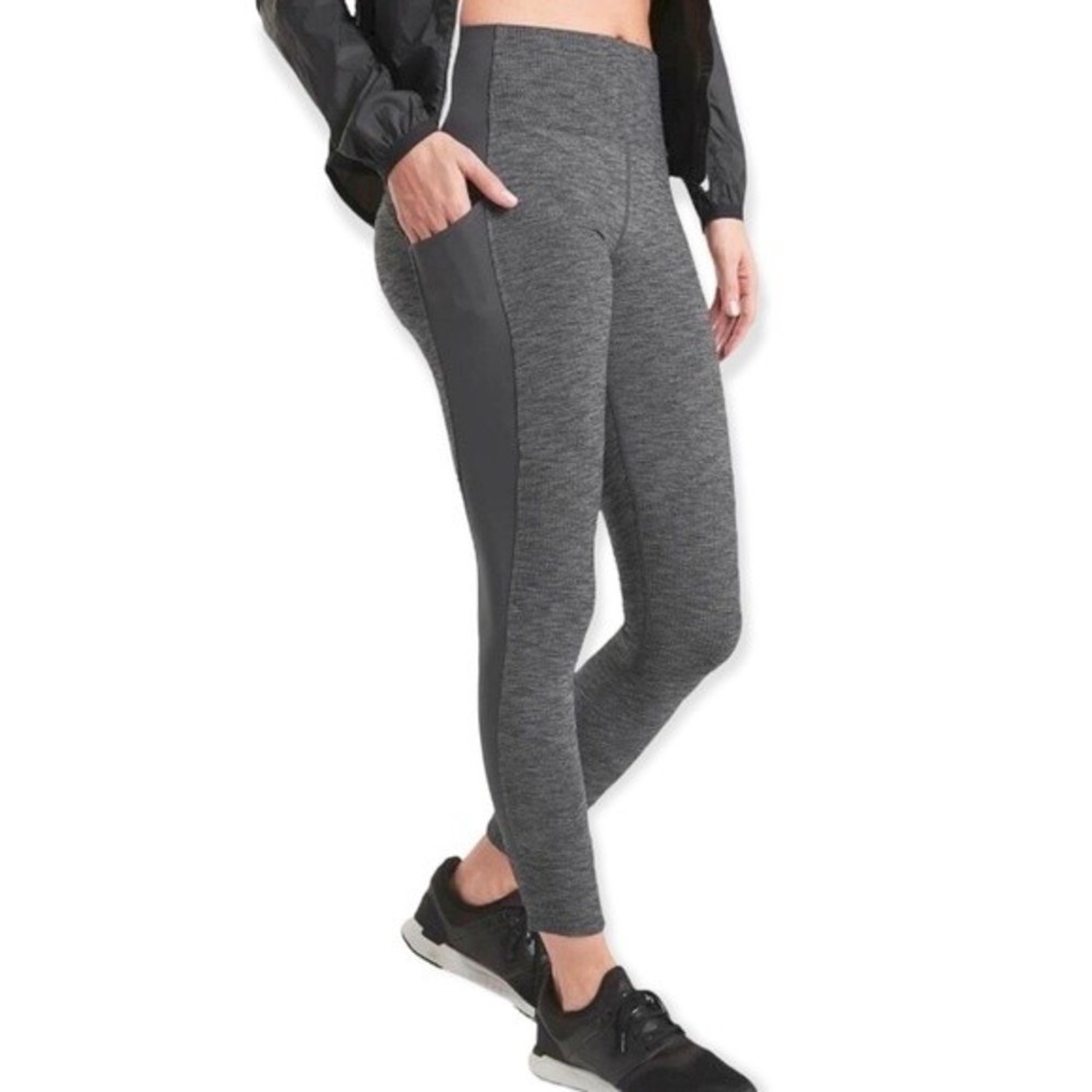 Athleta Leggings Gray Excursion Hybrid Tights